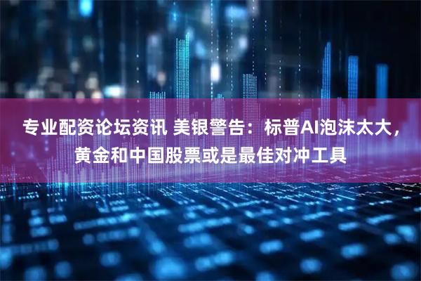 专业配资论坛资讯 美银警告：标普AI泡沫太大，黄金和中国股票或是最佳对冲工具